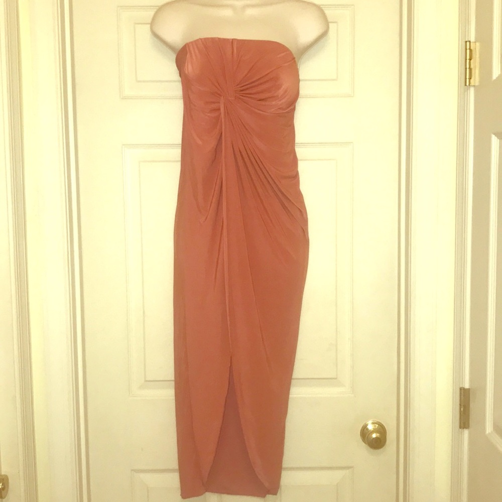 "Missguided Tube Halter Dress"